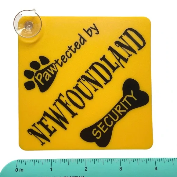 FREE w/PURCHASE! Newfoundland Security Window Sign NEW - Picture 2 of 4
